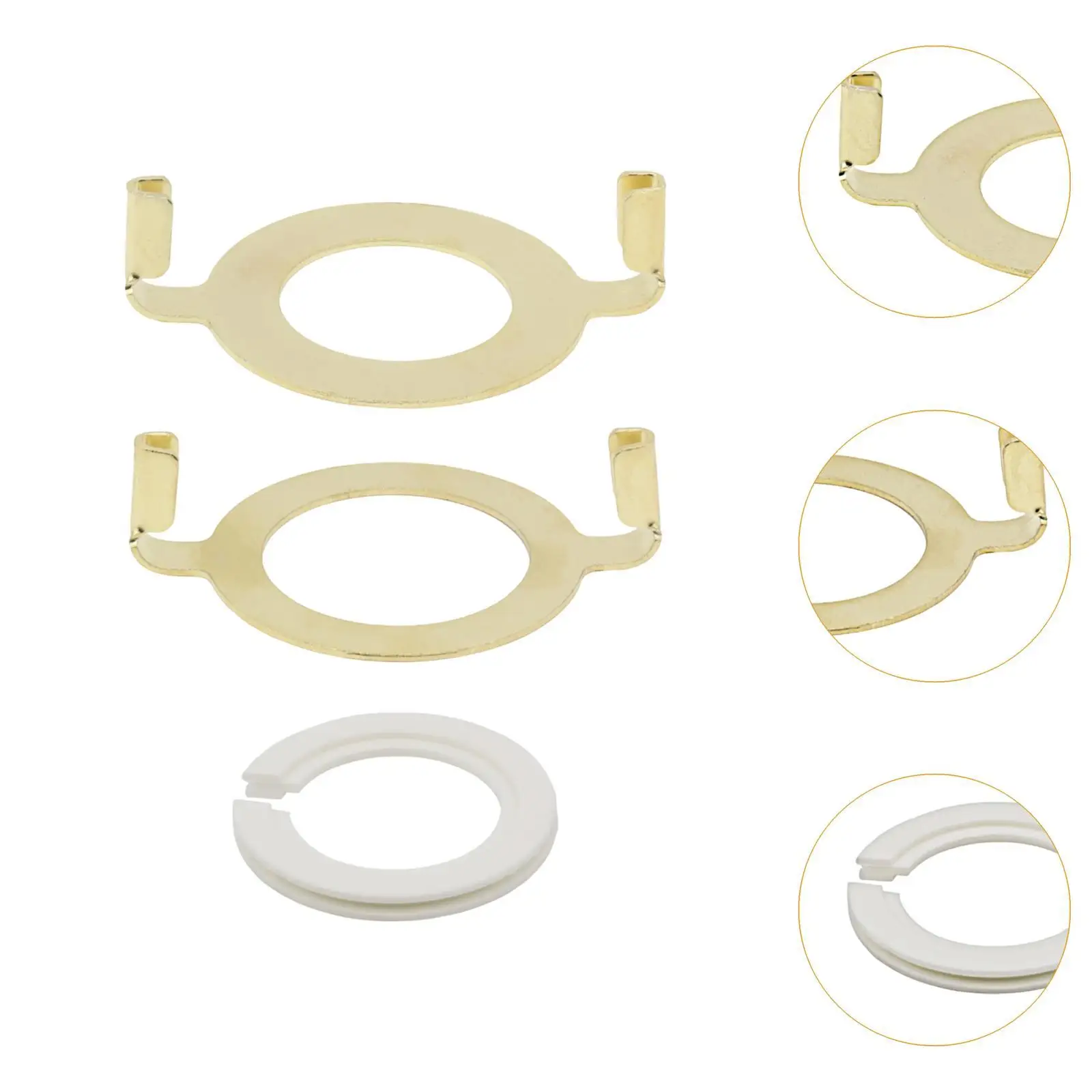 2x E27 Lamp Harp Saddle Adapter and 1 Piece E14 Collar Ring Spare Part E27 to E14 Conversion Easily Install for Threaded Base