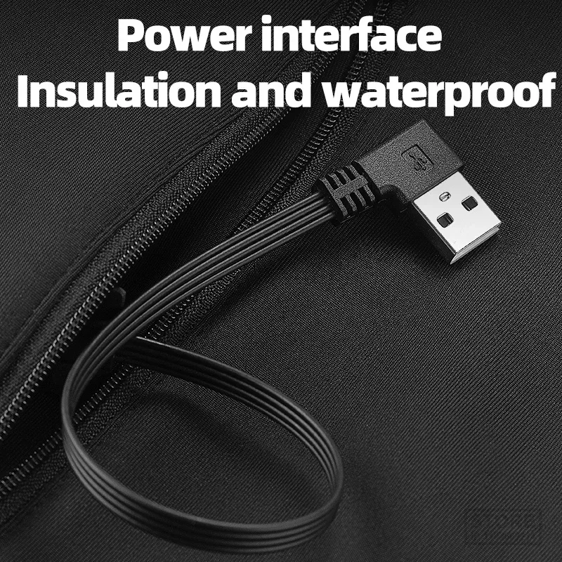 Imagem -03 - Rockbros-colete Aquecido para Homens Jaqueta Térmica Roupa de Aquecimento Infravermelho Usb Lavável Caça Lugares Quente Inverno