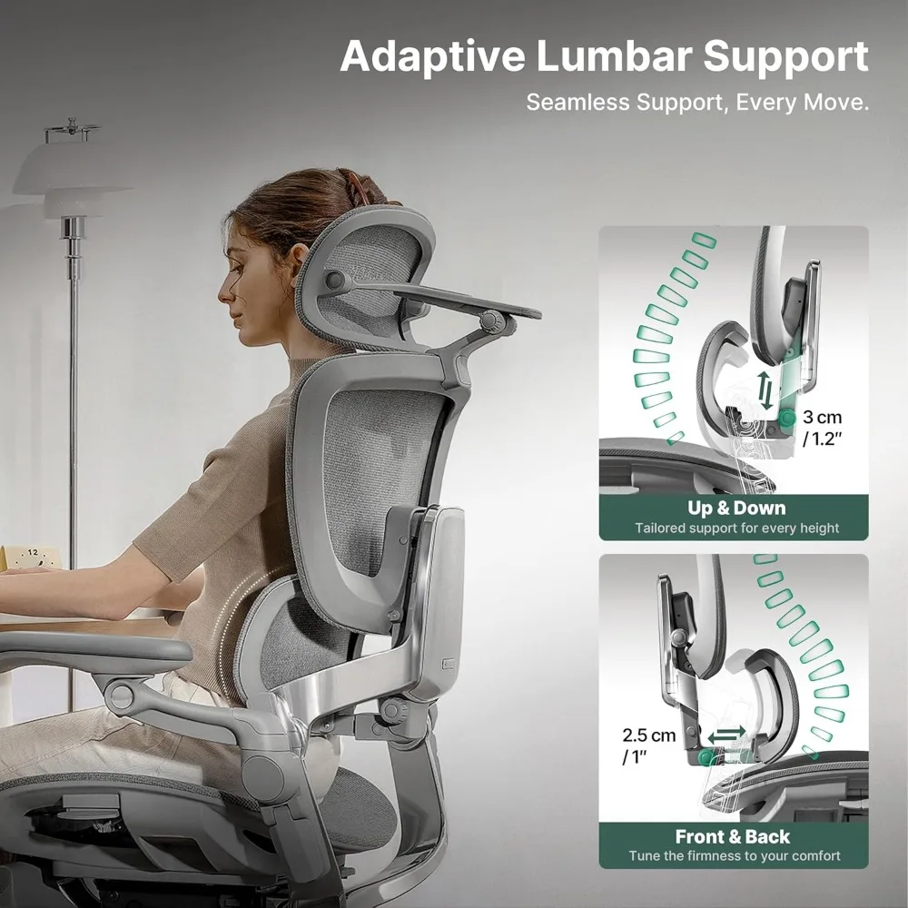 كرسي مكتب مريح ممتاز H2 Pro - كرسي كمبيوتر مريح للمكتب المنزلي مع دعم خلفي قابل للتعديل وعجلات دوارة #4