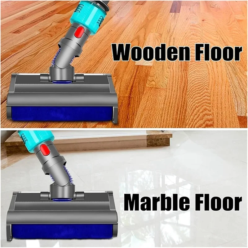 

B99A-Vacuum Cleaner Parts Washing Brush Head For Dyson V7 V8 V10 V11 V15 Green Light Cleans And Dries Hard Floors