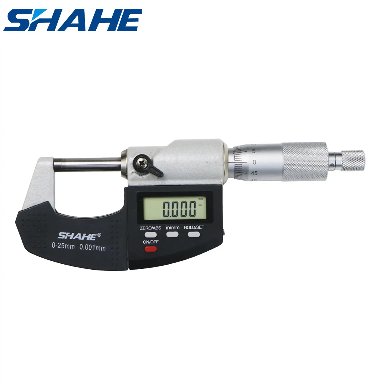 SHAHE mikrometr cyfrowy 0,001 mm 0-25mm elektroniczny mikrometr zewnętrzny ze skalą mikrometr narzędzie pomiarowe