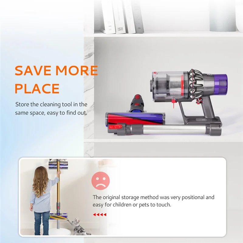 A83G-Ausziehbarer Stab für Dyson V7 V8 V10 V11 V15 Akku-Staubsauger, vielseitiger Stabstaubsauger-Ersatz -B