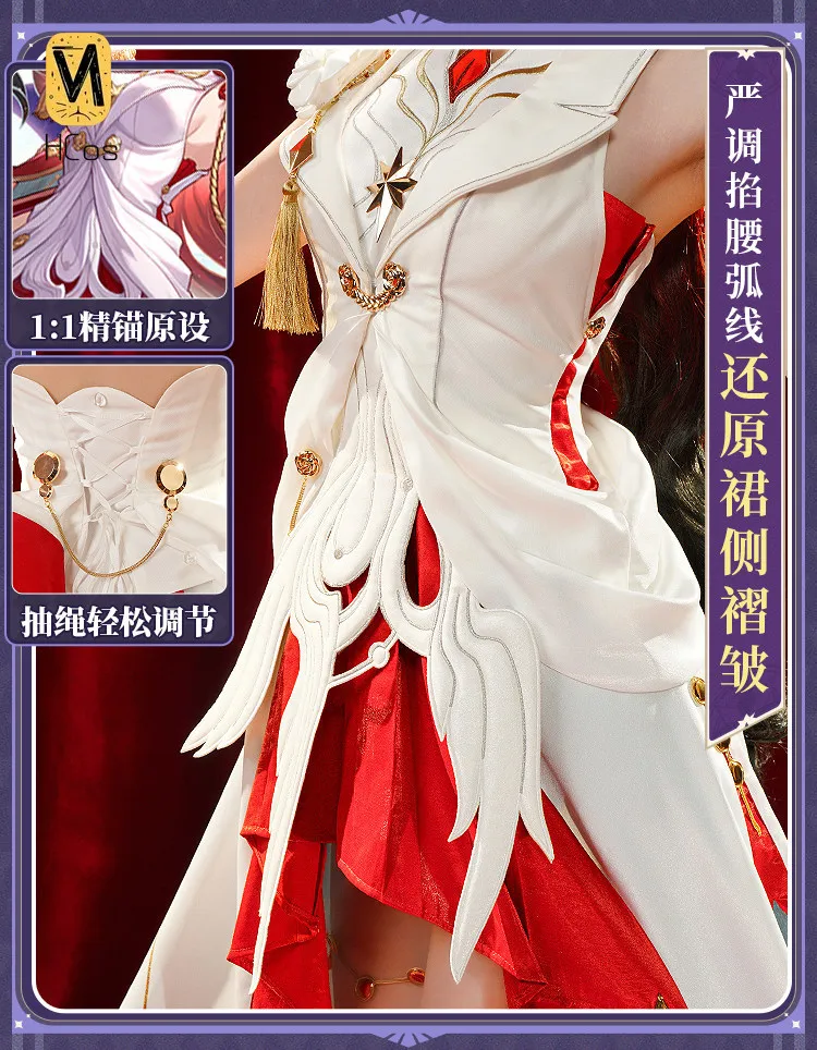 Costume Cosplay Fait Main : Ensemble Complet Himeko Voyage Honkai Star Rail pour Comic Con, Halloween, Séance Photo, Carnaval HCos