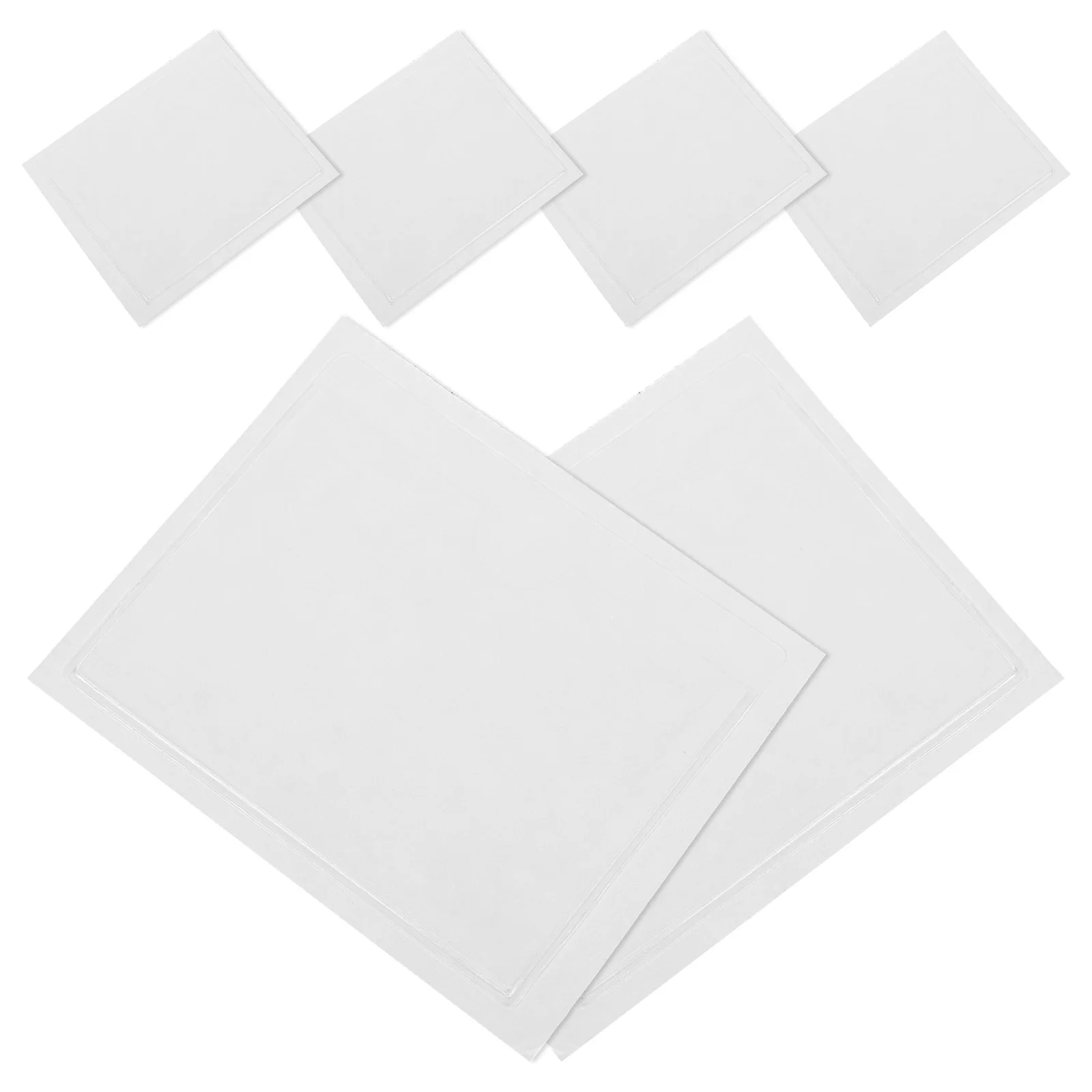 

6 Pcs Pocket Stickers Package Label Bag Card Sleeve Plastic Clear Adhesive Holders Sleeves