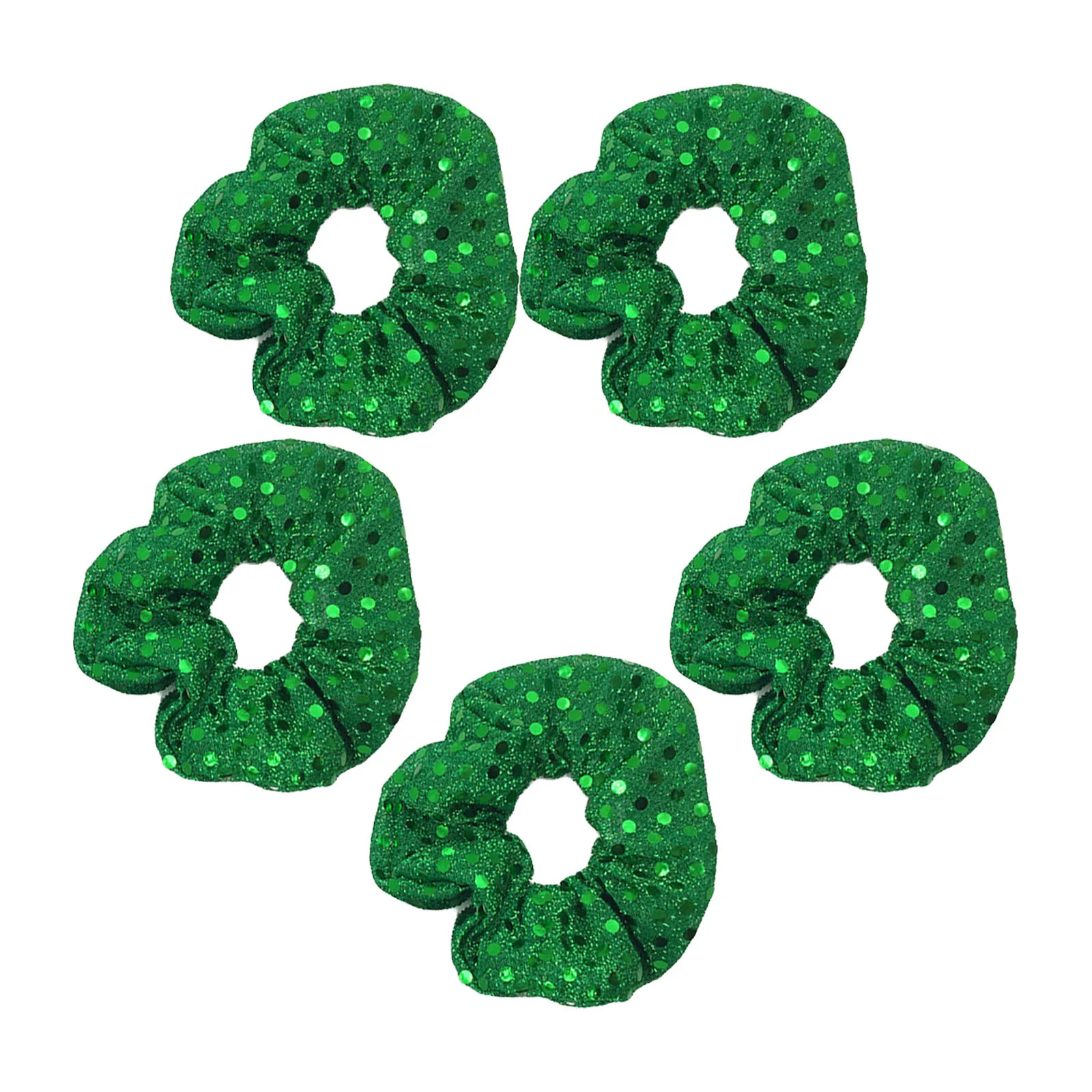 

5Pcs Sequin Hair Ties Creative Hair Rope for Women Girls Bright Elastic Ponytail Holders Fashion Chic Daily Wear Accessories