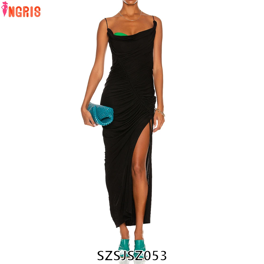 

Women Clothing Knit Long Dress Women Sexy Elegant Sleeveless Bodycon One-piece Sundress-SZSJSZ053