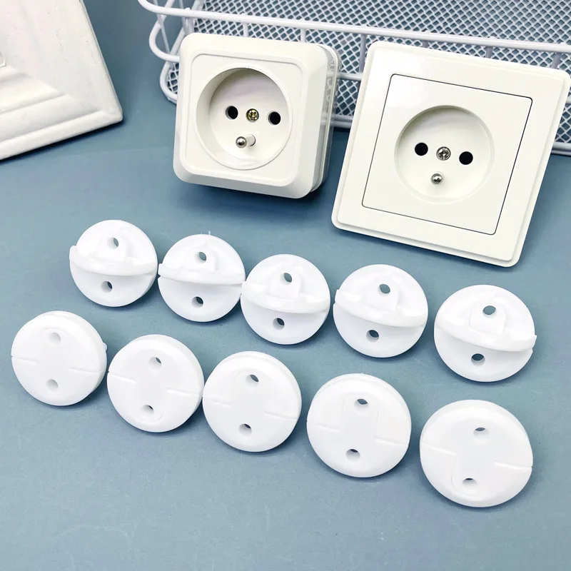 1-12Pcs Baby Child Electrical Safety Guard Protection Rotate Anti Electric Shock Plugs Protector For France/Poland Power Socket