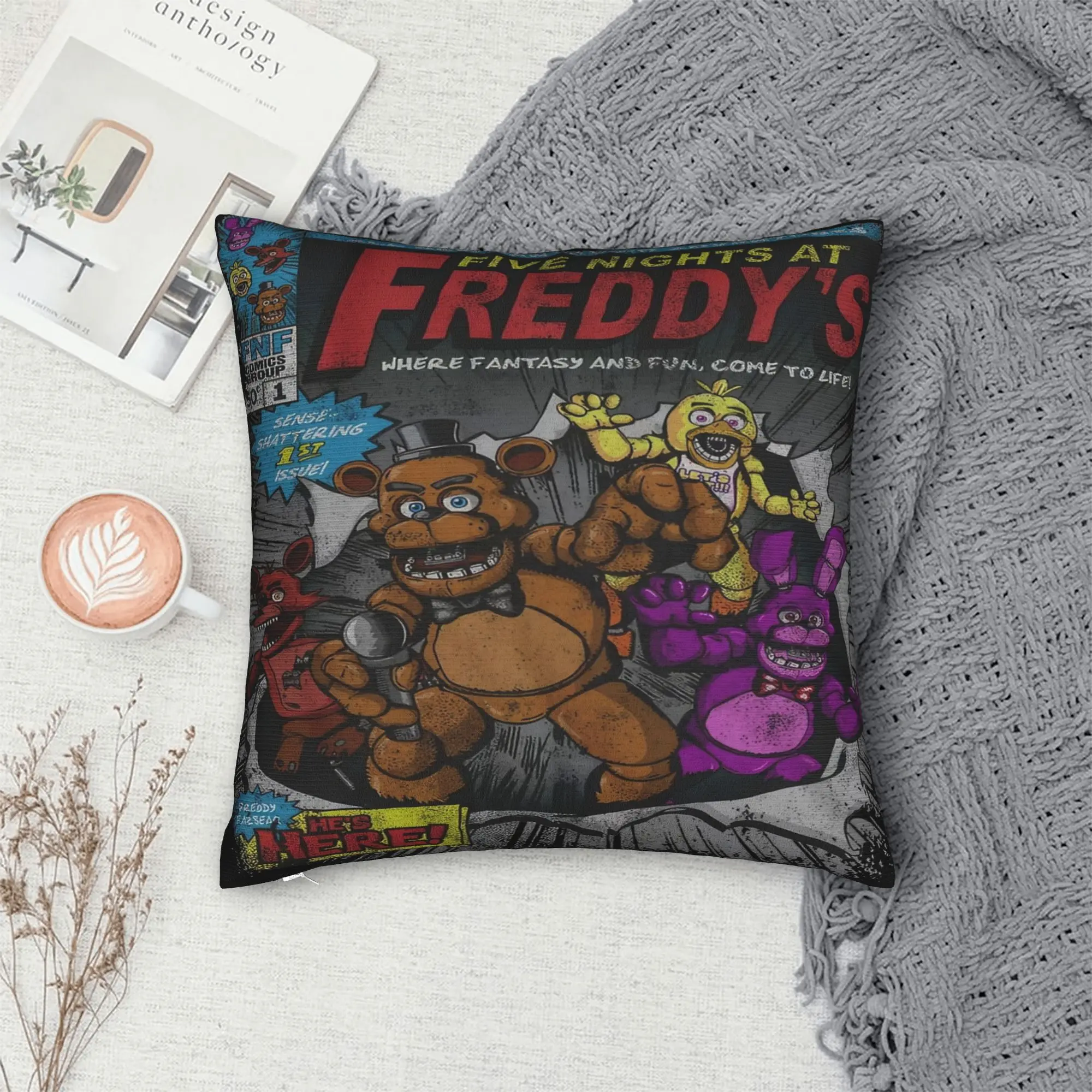 

FNAF наволочки с принтом «пять ночей», наволочка, наволочка, теплые украшения для дома, квадратные, разные размеры