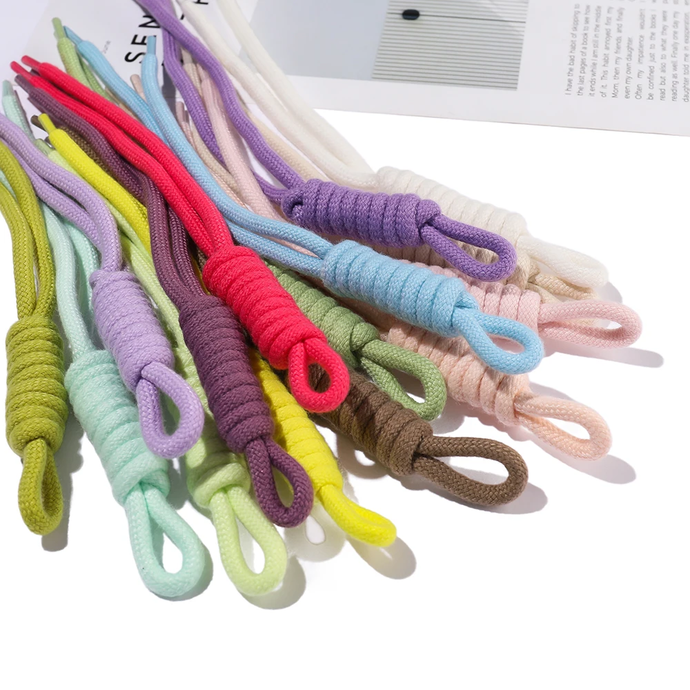 1pc/lot Colorful Braided Lanyard Keychain Handmade Knot Cotton Rope Cord Thread For DIY Key Chain Pendant Bag Accessories