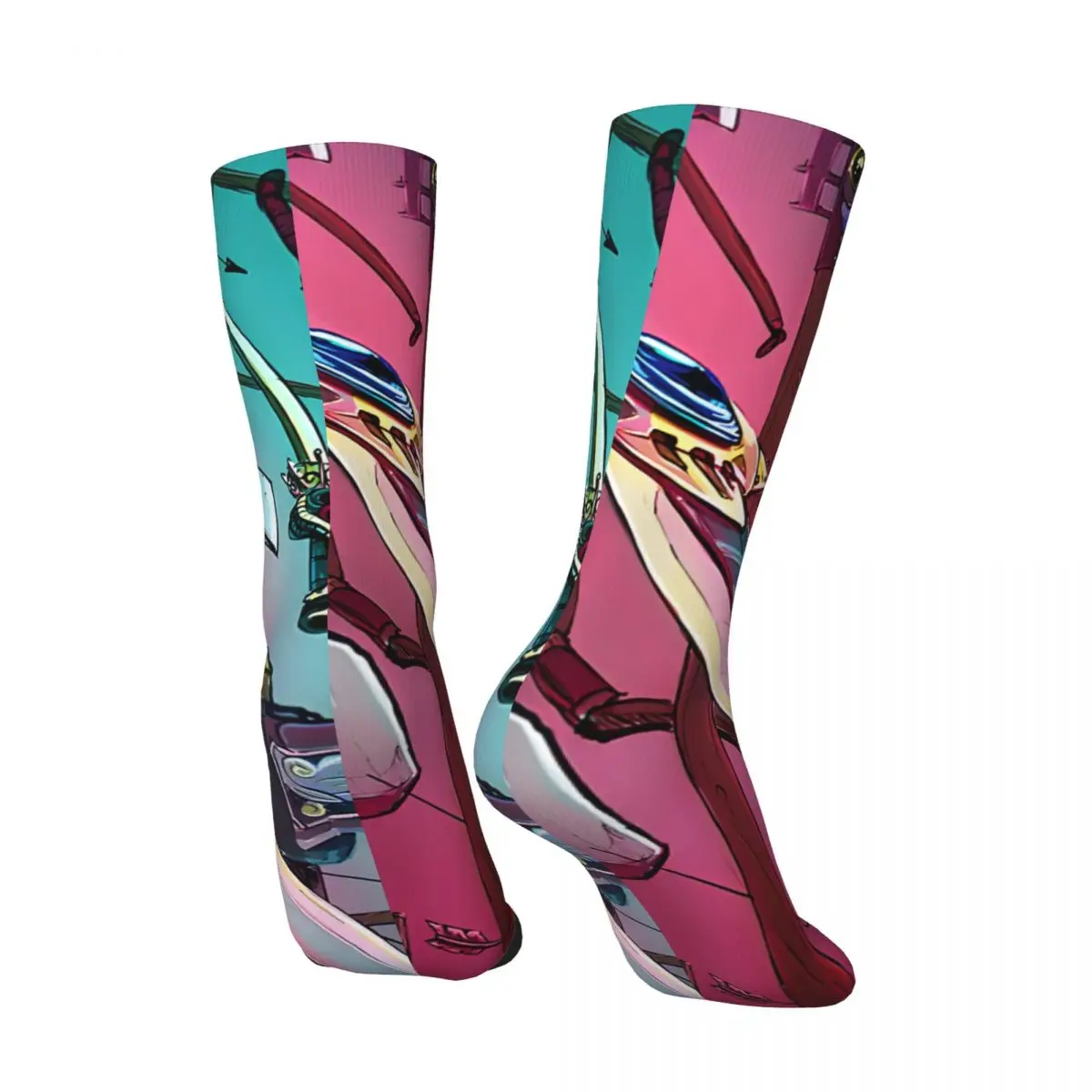 Vintage Magic Weapons Collection Men's compression Socks Unisex Harajuku Pattern Printed Novelty Crew Sock