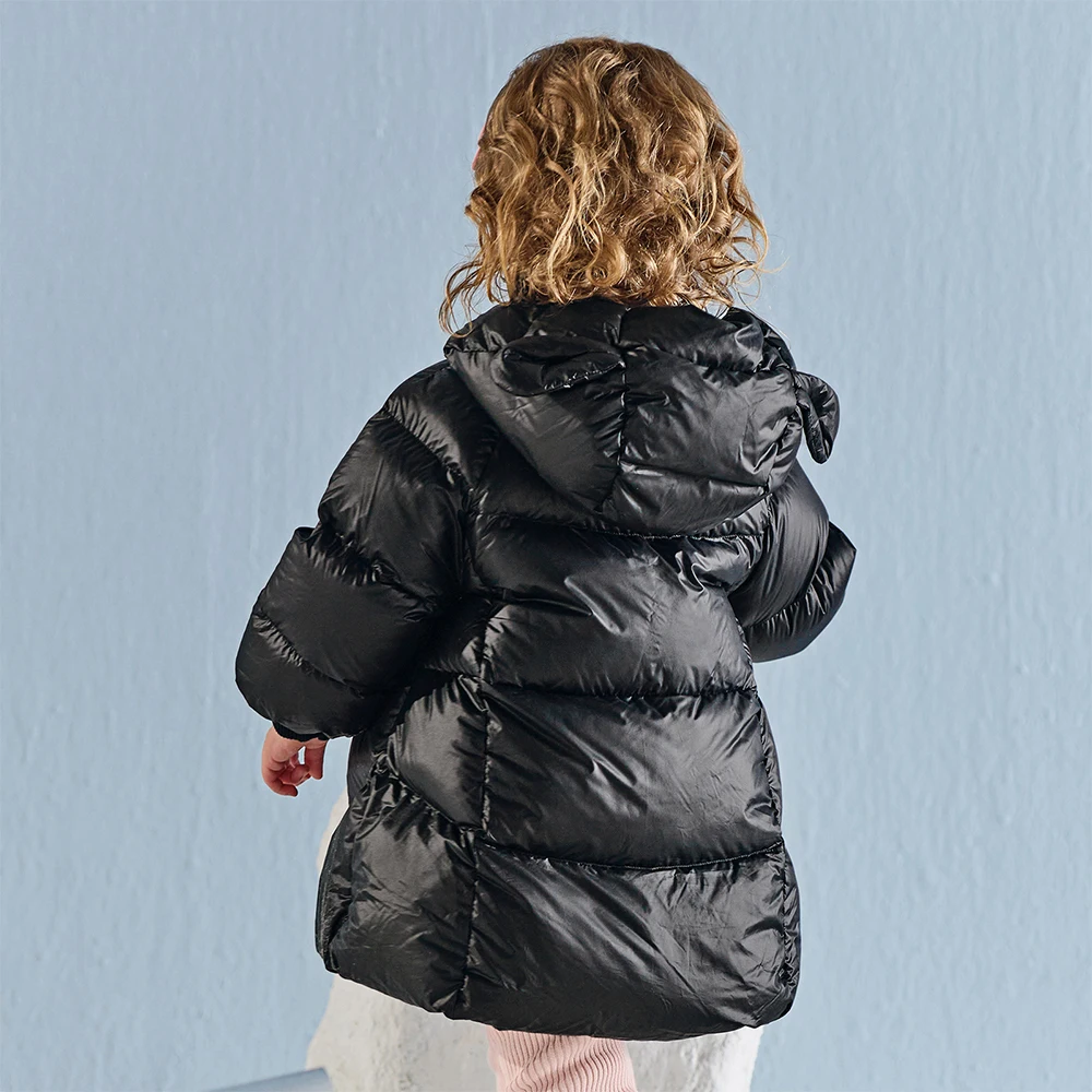 ديف بيلا الفتيات أسفل سترة الخريف الشتاء الأطفال المخملية رشاقته معطف الأبيض بطة أسفل ملابس خارجية ملابس الاطفال عادية DB4254792 #2