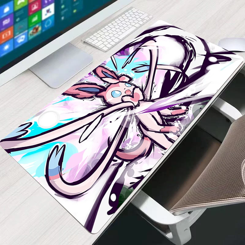 Mouse Pad Computer Speed Type Varpet Mat For E-sports Players Laptop Keyboard Pad P-Pokemons Eevee Mousepad Office PC Desk Mat