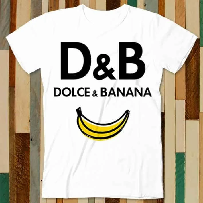 Dolce & Banana T Shirt Adult Unisex Men Women Retro Design Tee