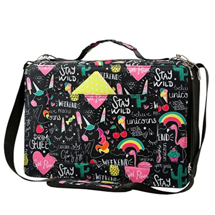 

Colored Pencil Case - 600 Slots Pencil Holder with Zipper Closure Twill Fabric Large Capacity Pencil Case for Watercolor Pens o