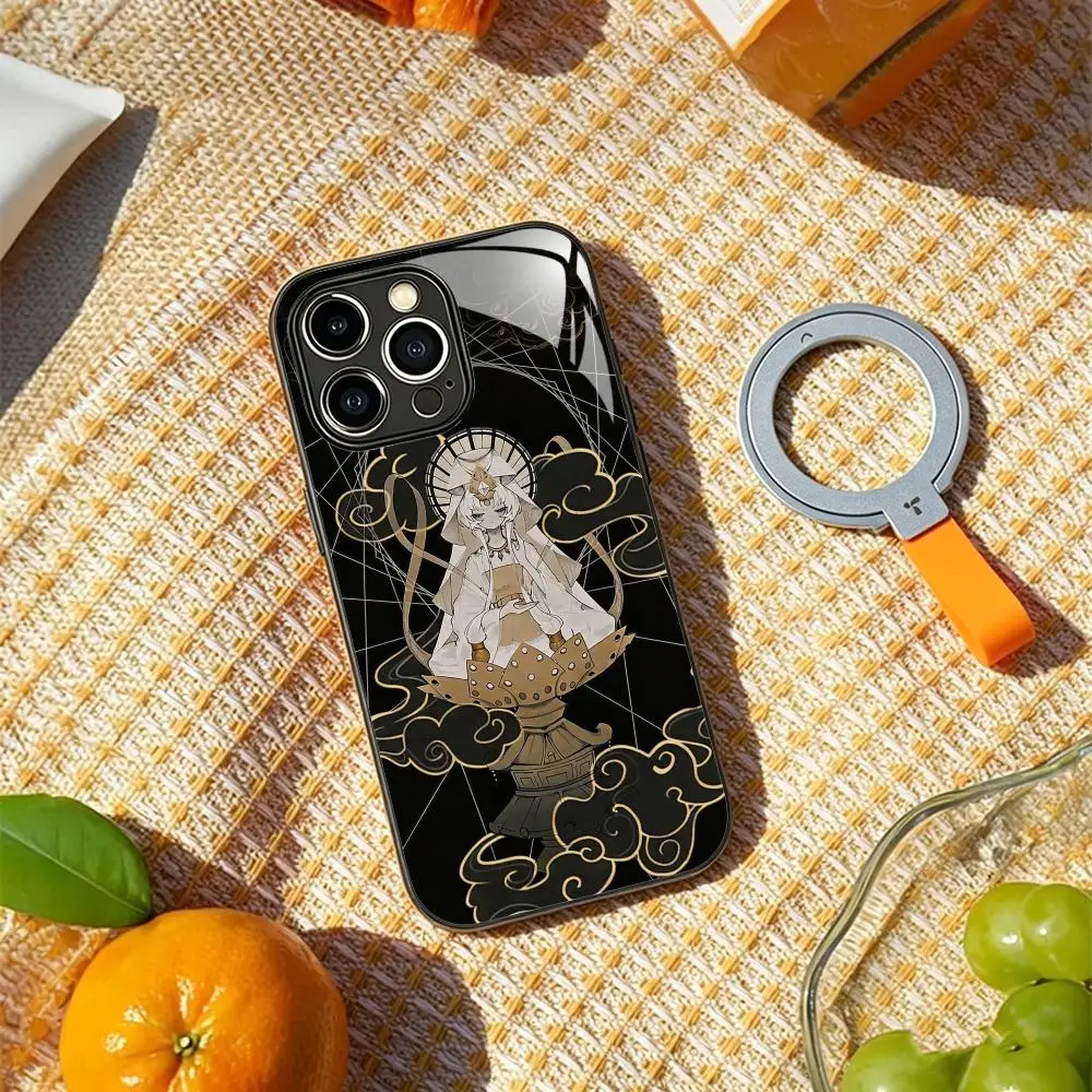 Стильный чехол C-Cookie Run Kingdom для iPhone 17 Air 16 e 15 14 13 12 11 Plus Mini Pro Max, стеклянный магнитный чехол.