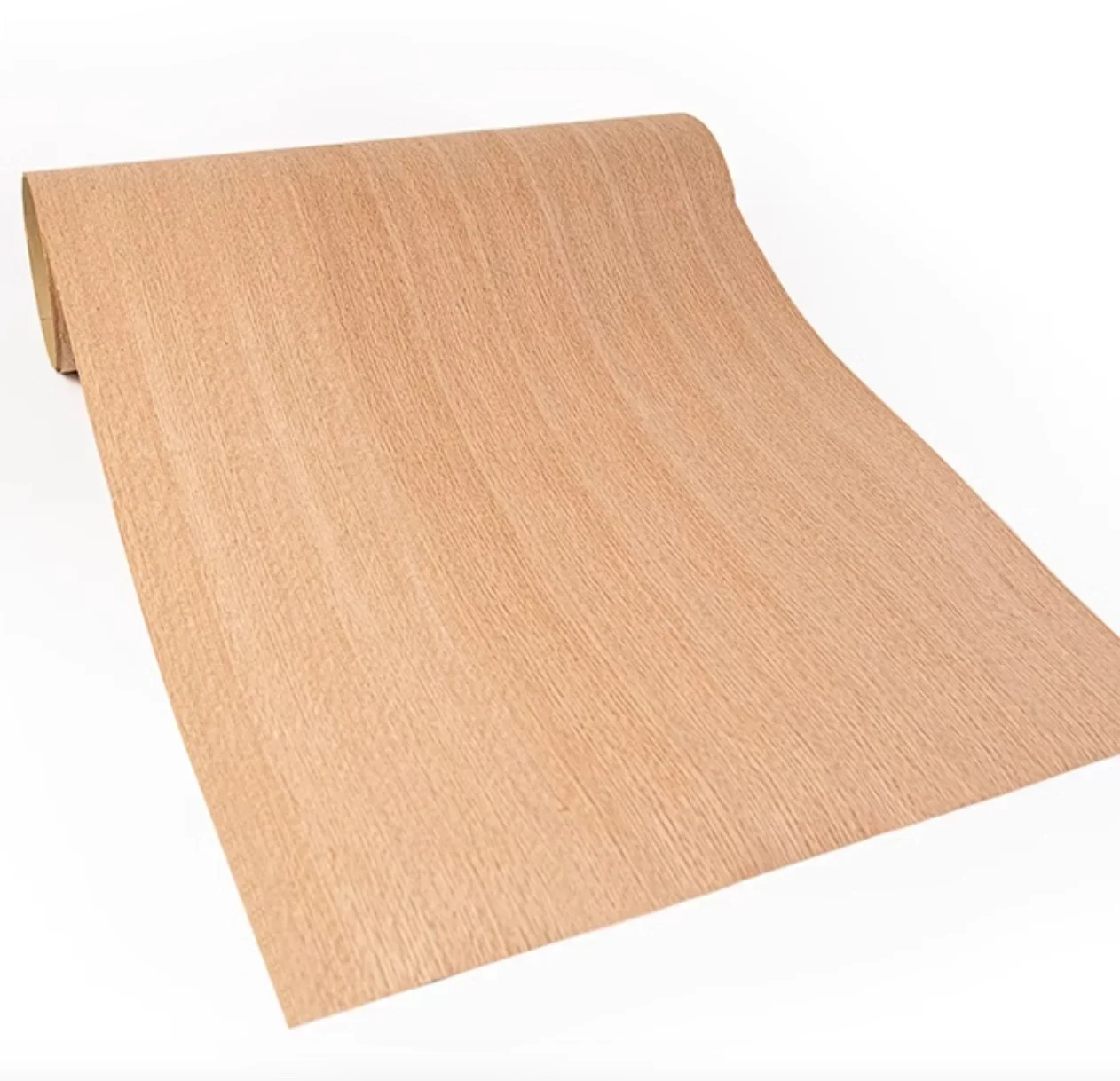 

L:2.5Meters Width:58cm T:0.25mm Natural Red Oak Straight Grain Wood Veneer(Back with Kraft Paper)