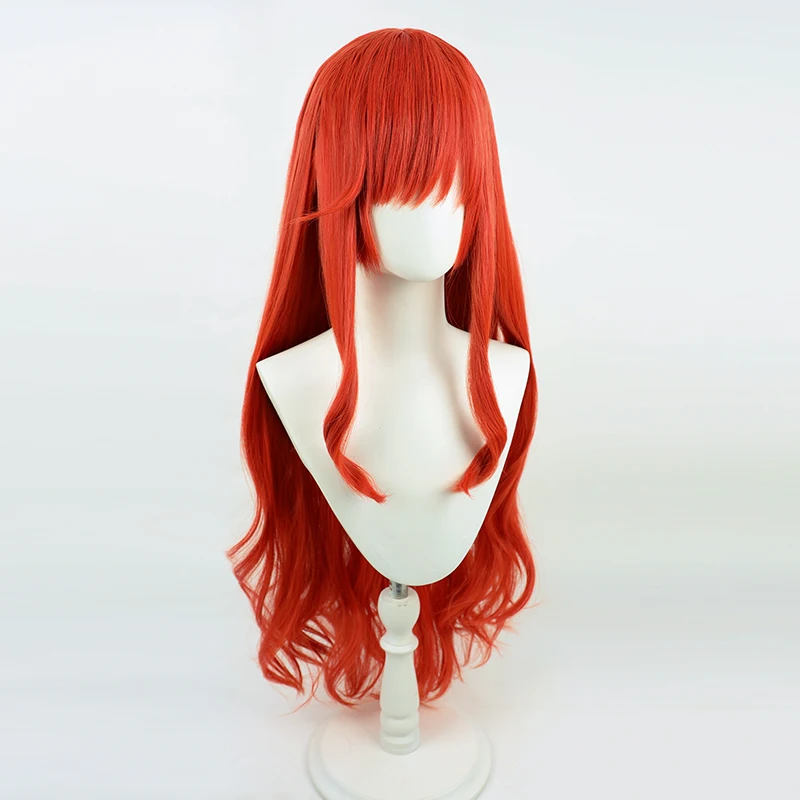 Volume Cosplay Wig NIKKE The Goddess of Victory Red Long Wavy 80cm Heat Resistant Synthetic Hair Halloween Party + Free Wig Cap