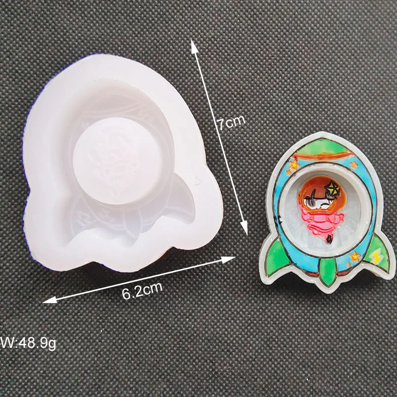 DIY Pig Car  shaker mold silicone phone jewelry tool jewelry molds