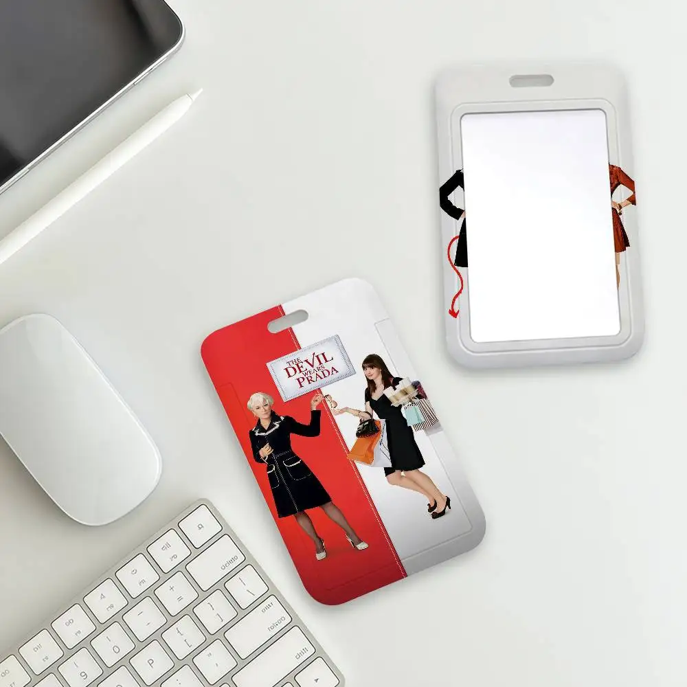 Tarjetero con diseño de la película 'El Diablo Viste a Prada', para tarjetas de transporte, permisos de trabajo, identificación, tarjetas de estudiante y tarjetas de comida