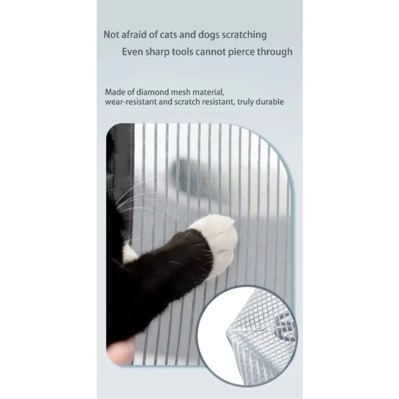 High End Diamond Mesh Mosquito Proof Door Curtain, Whole Magnetic Suction for Household Use, Mosquito Proof Without Punching, Cu