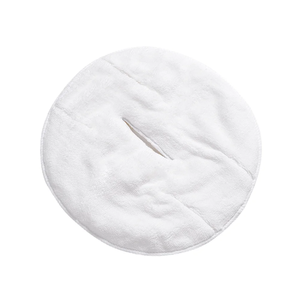 ผ้าขนหนูมาส์กหน้าผ้าคอรัลฟลีซสีขาว ใช้ซ้ำได้ ช่วยเพิ่มความชุ่มชื้น ประคบร้อนประคบเย็น สำหรับดูแลผิวหน้า ผู้หญิง ใช้ได้ทุกวัน อุปกรณ์เสริมความงาม