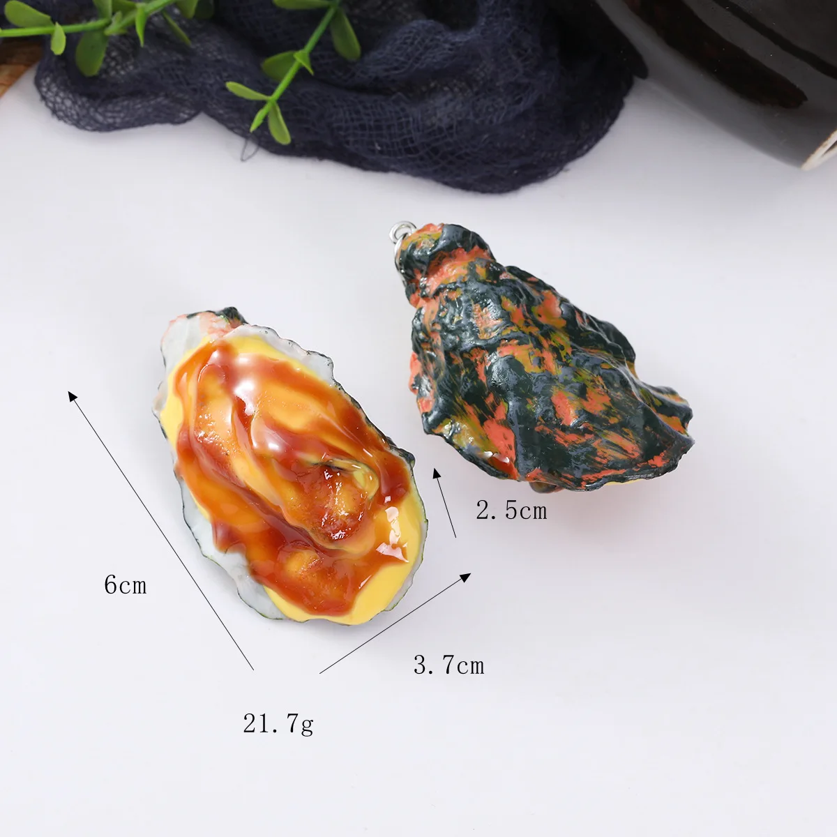 Simulatie Zeevruchten Display Props Keuken Winkel Winkel Decoratie Kunstmatige Nep Knoflooksaus Oester Sint-jakobsschelp Clam 2 stk/partij
