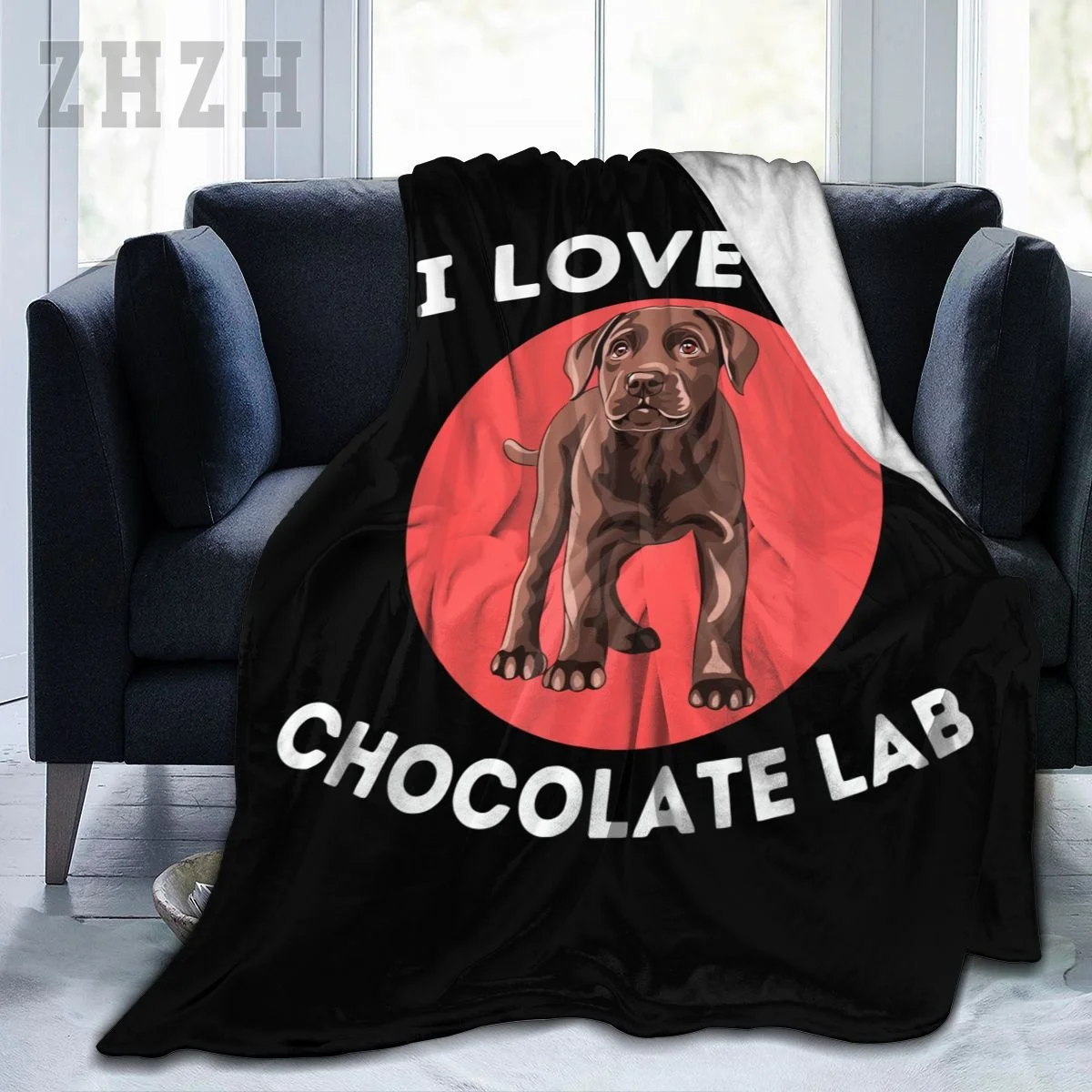 Blanket I Lover My Chocolate Labrador Retriever LAB Dogs Flannel Multifunction Camping Sofa Cover Keep Warm