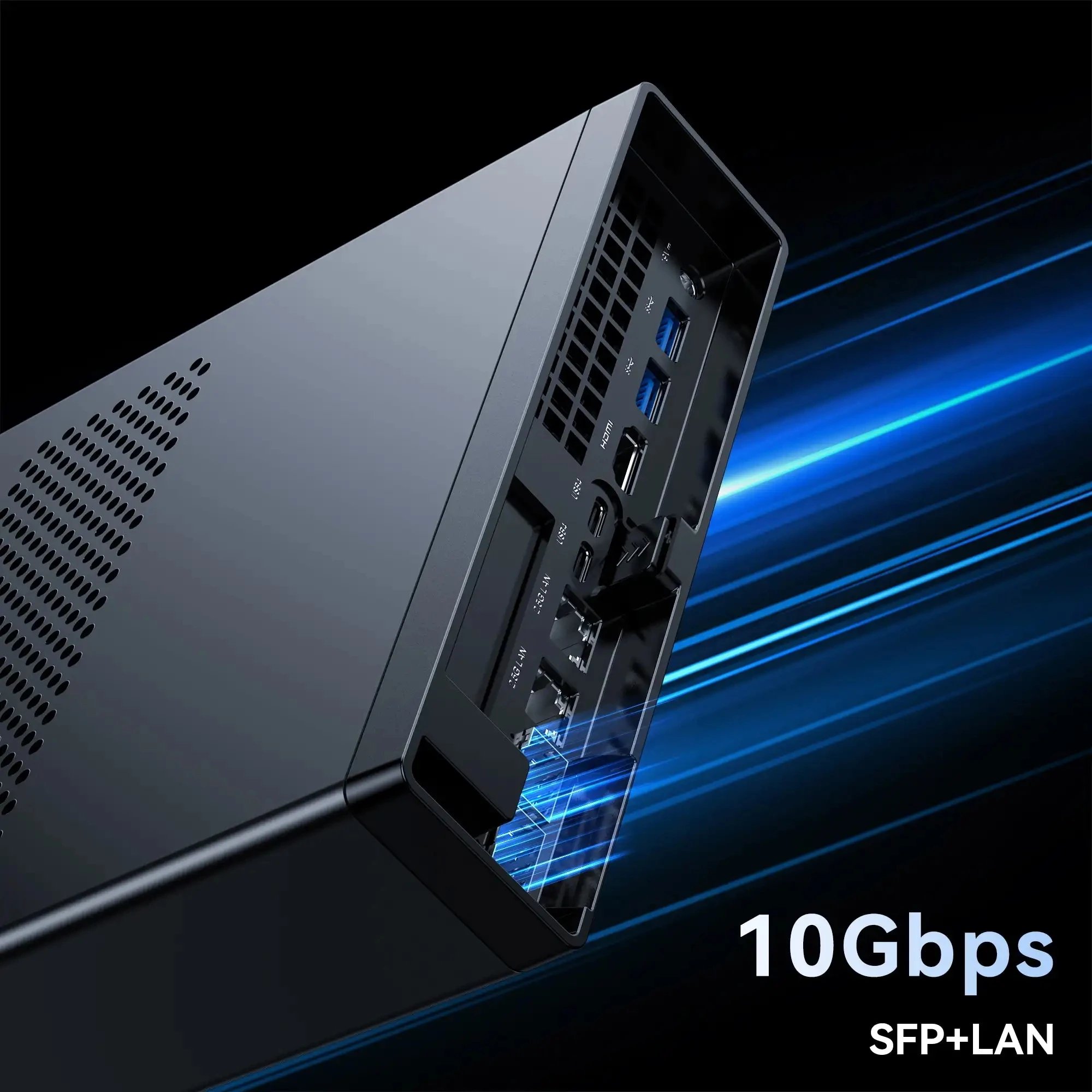 MS-01Workstation 게이밍 미니 PC 데스크탑 컴퓨터, 인텔 i9 13900H 12900H, 2x10G SFP + 2x2.5G LAN, 2xDDR5 3xNVMe 2xUSB4 PCIEx16