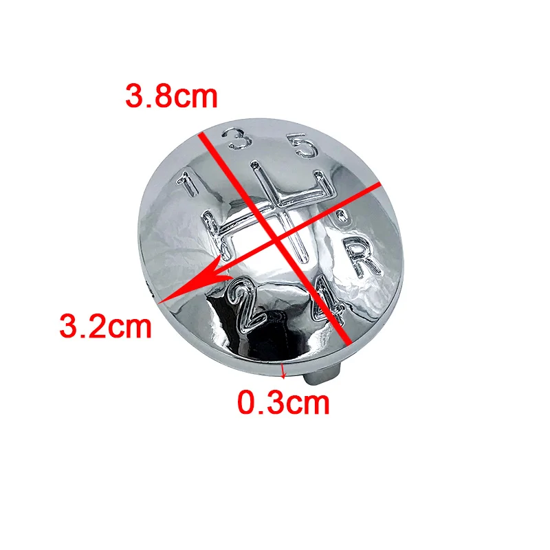 For Renault Clio III MK3 Megane Scenic MK2 2003-2009 Car Gear Shift Knob Cap Top Cover Emblem Badge 5/6 Speed Car Accessorie