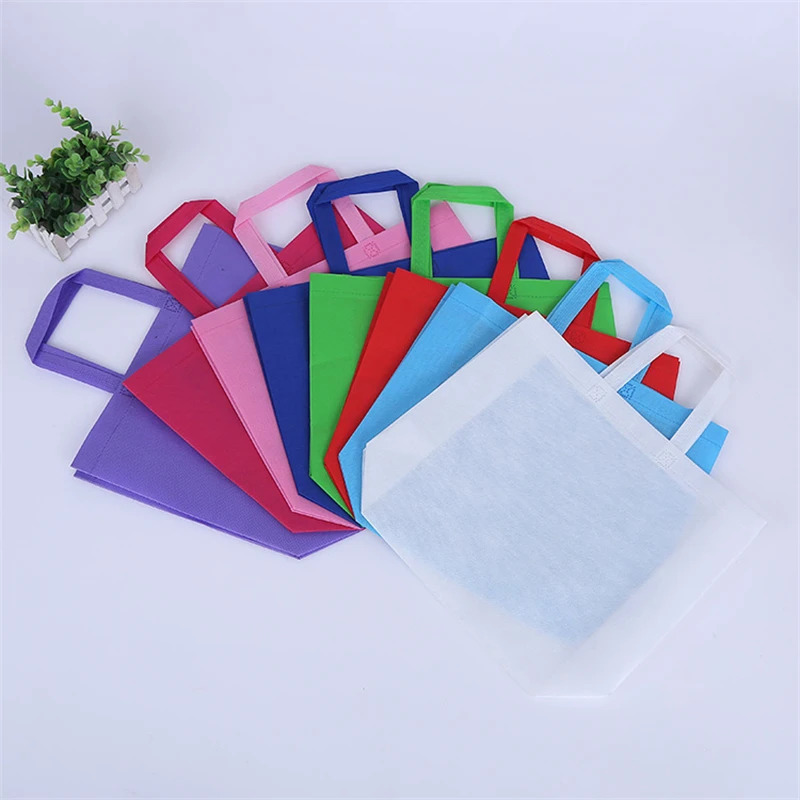 20 Pcs Custom Personalized Promotional Reusable Cloth Shopping Tote Bags Wholesale Logo Embroidery Eco-Friendly Grocery Bags