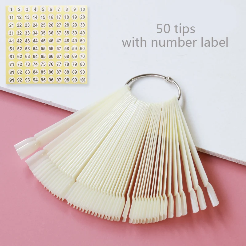 80/50/20 Stuks Nail Display Sticks Nail Swatch Valse Nagel Tips Nagel Gel Polish Praktijk Clear display Board Voor Nail Art Gereedschap