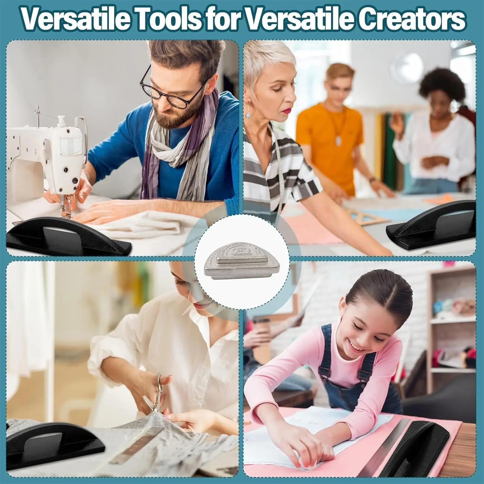 Pesos de patrón para coser, 2 piezas, pesas de hierro fundido para costura, suministros para acolchar, estabilizador para acolchar, manualidades en casa para mujeres