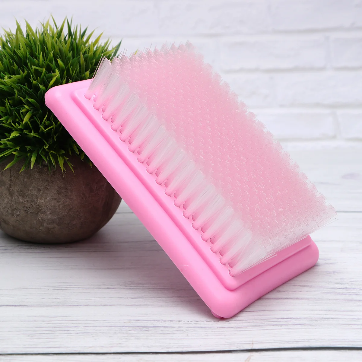 

1Pcs Wool Felt Base Natural Hair Cleaning Brush Plastic Handle Comfortable Grip Lightweight Portable Shoe Polishing Brush