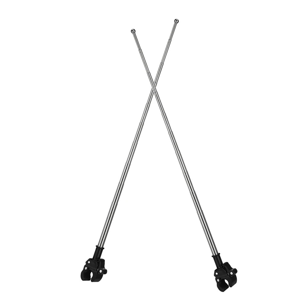 

2pcs Stainless Steel Telescopic Vehicle Flagpole for Bike Motorcycle Car Truck Adjustable Length Easy Installation Decorative
