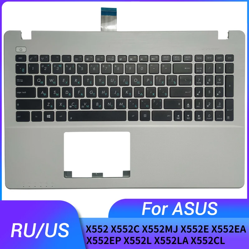 

NEW Russian/US laptop keyboard FOR ASUS X552 X552C X552MJ X552E X552EA X552EP X552L X552LA X552CL palmrest upper No backlit