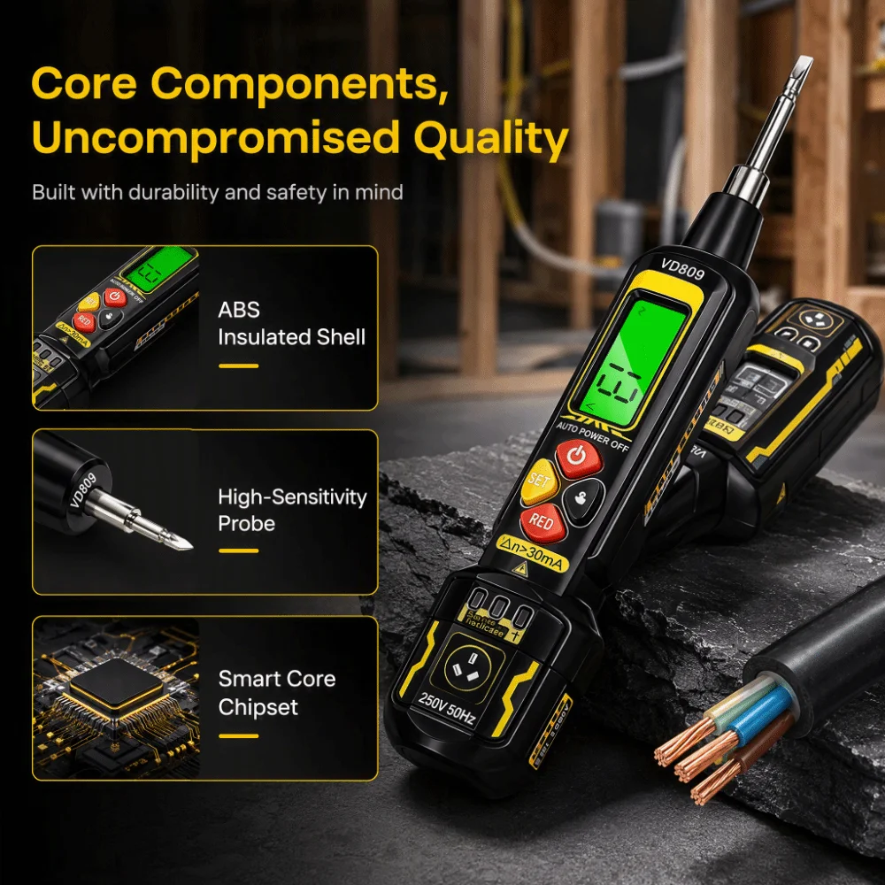 High-Precision Voltage Tester Pen Cross-head Flathead Non Contact Electric Test Pen 0-600V Multi-functional