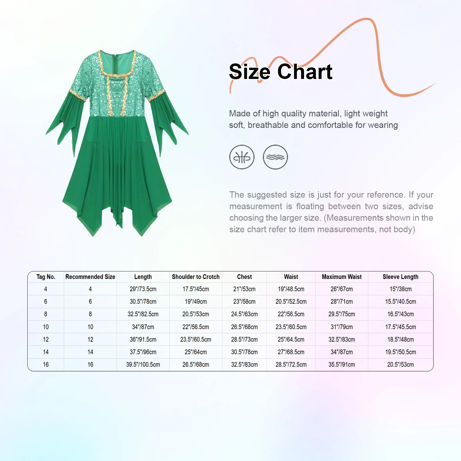 زي الأميرة الفاخر للفتيات مع تفاصيل لامعة، فستان جنية ساحر للعب السحري وحفلات الهالوين التنكرية