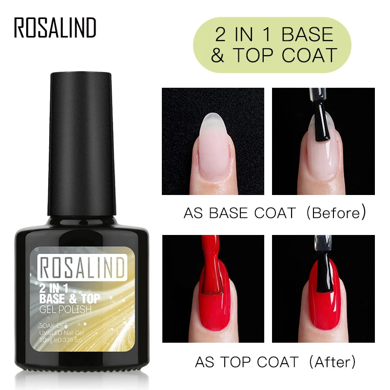 Rosalind base superior casaco 10ml embeber fora uv gel polonês manicure arte design magia removedor primer gel laca longa duração unha polonês