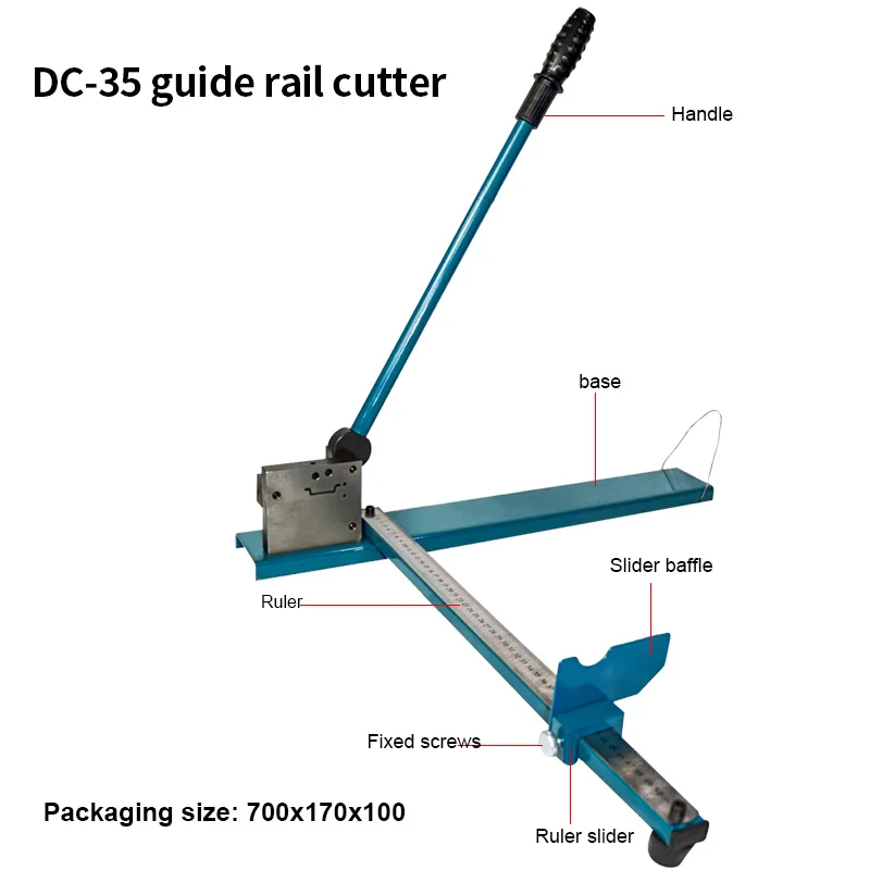 Double Slot Manual Guide Din Rail Cutter for Aluminum Alloy and Steel Rail Cutting Tool