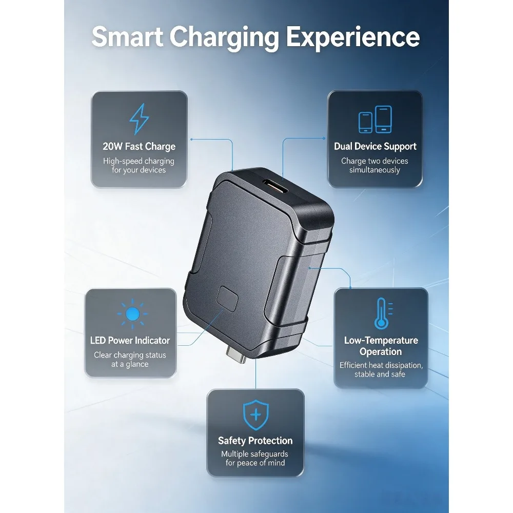 140W Intelligent Separator Fast Charger Full Overcharge Protection Automatic Power Shut Down Adapter for Type-C Devices image 4