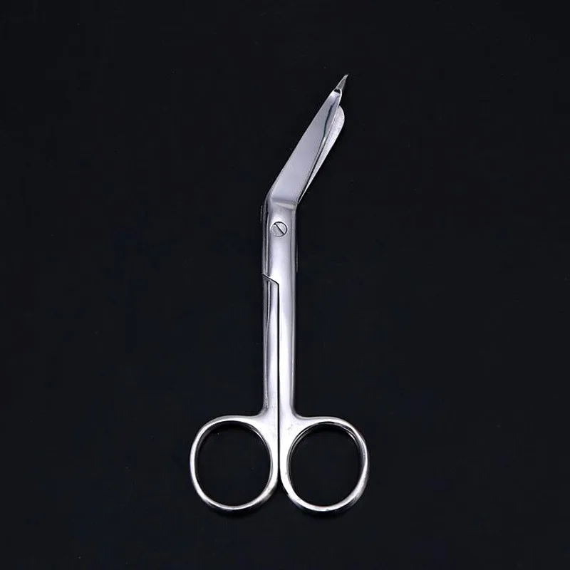 14 cm langlebige Ganzstahl-Mullverbandschere, Sicherheitsschere mit stumpfer Spitze, scharfe Klingen für präzises Schneiden – Detail 6