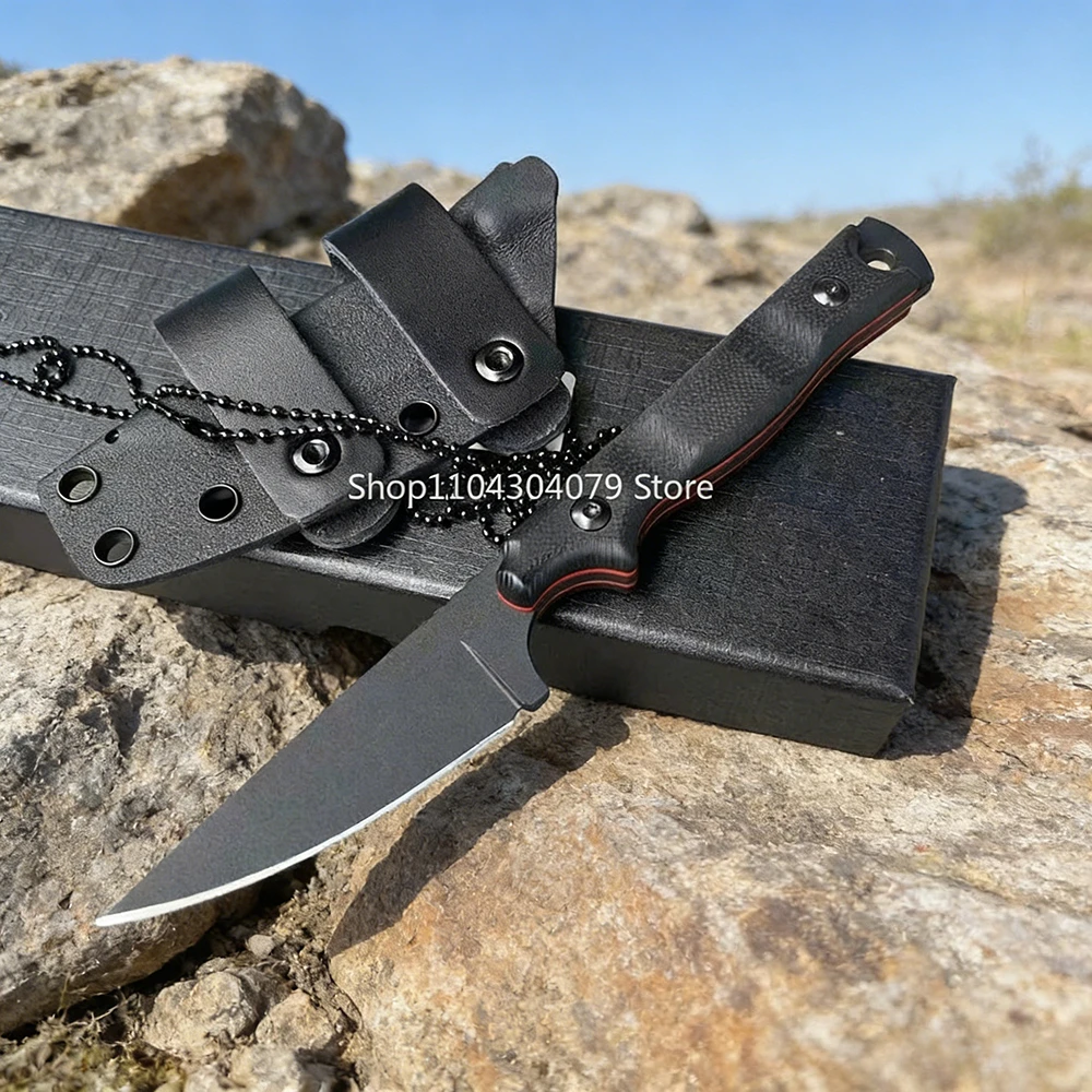 

Нож для выживания Jungle Adventure Rescue EDC, черный, для кемпинга и туризма, многофункциональный, с фиксированным лезвием, рукоять G10, с ножнами