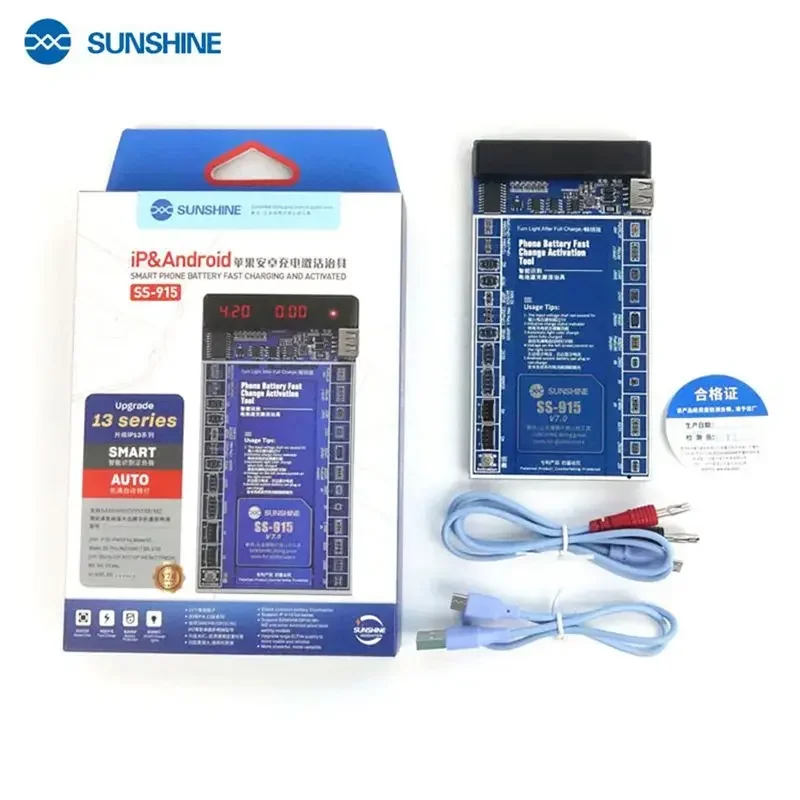 SUNSHINE SS-915 V8.0 Universal Battery Quick Charging Activation Board Test Fixture for IPhone for Android