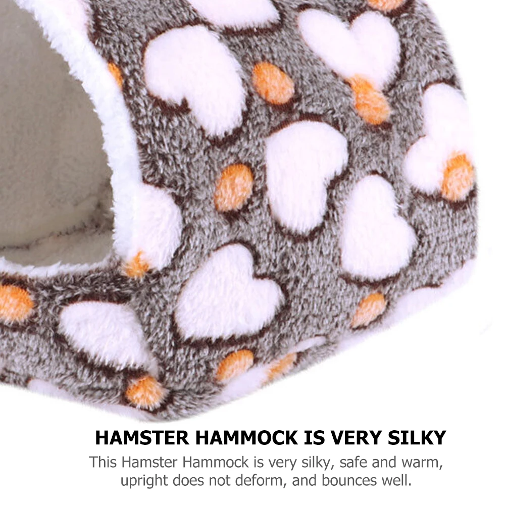 

House Small Hamster Hanging Guinea Pig Cage Flannel Cotton Warm Soft Comfortable Reusable Easy Hook Design Winter