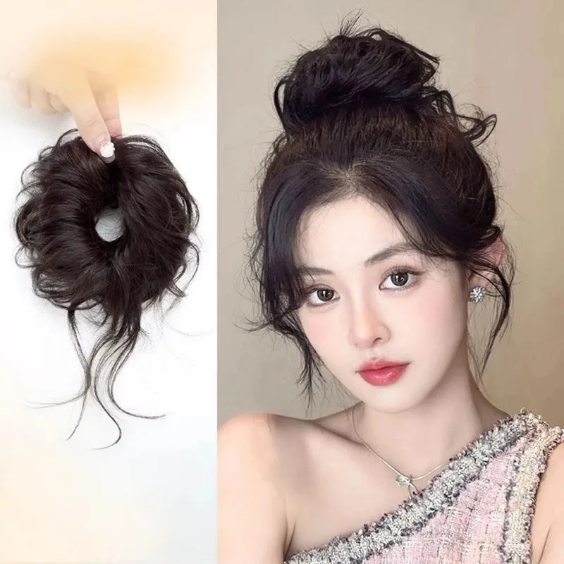 Peluca de mujer, gaviota rizada, peluca de donut, venta de liquidación, peluca de fibra sintética