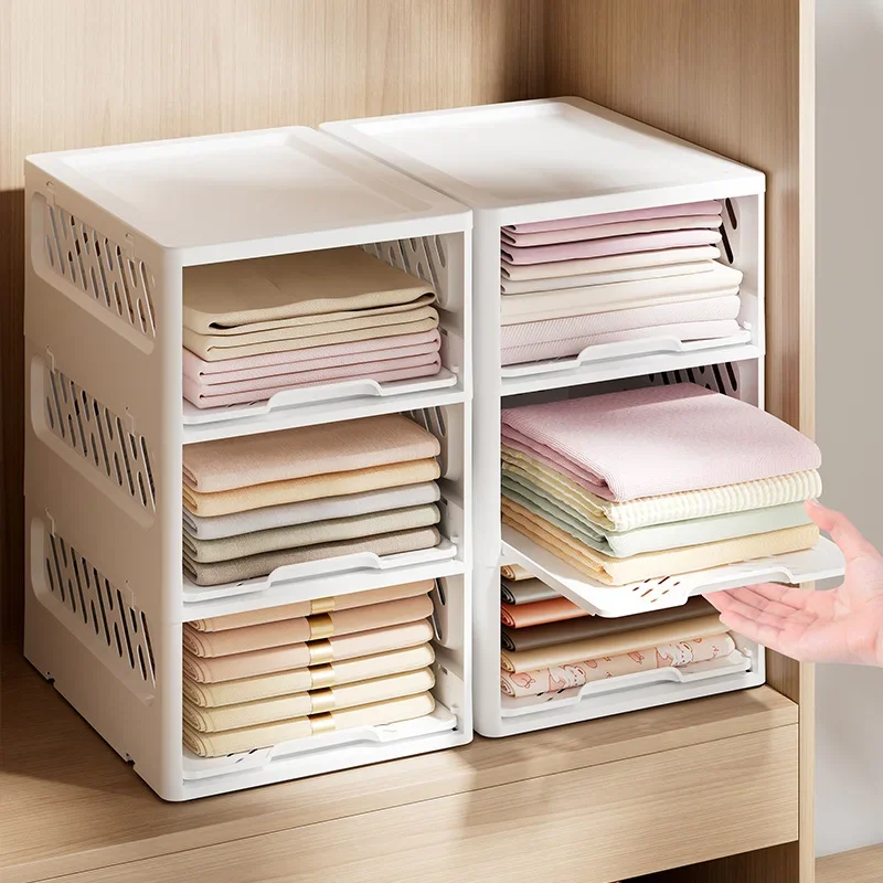 

Wardrobe drawer type layered household storage bedroom clothes storage rack organizing box multi-functional drawer type storage