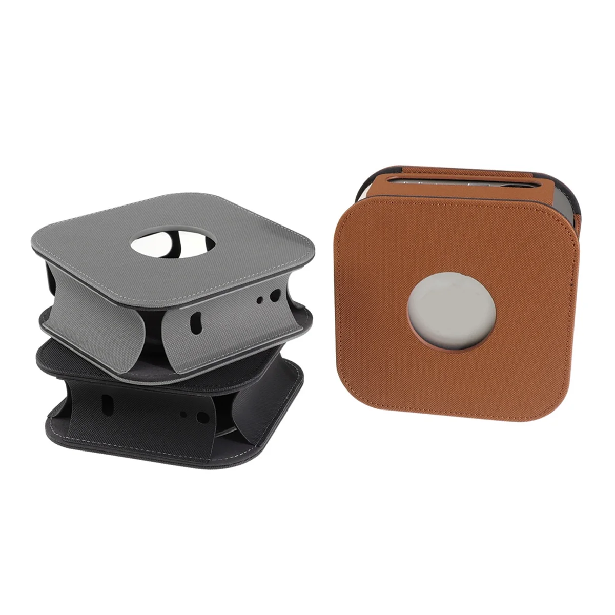 Защитный чехол BISMZ для Mac Mini M4/M4 Pro 2024, точное открытие чехла из искусственной кожи, защитный рукав от царапин, серый