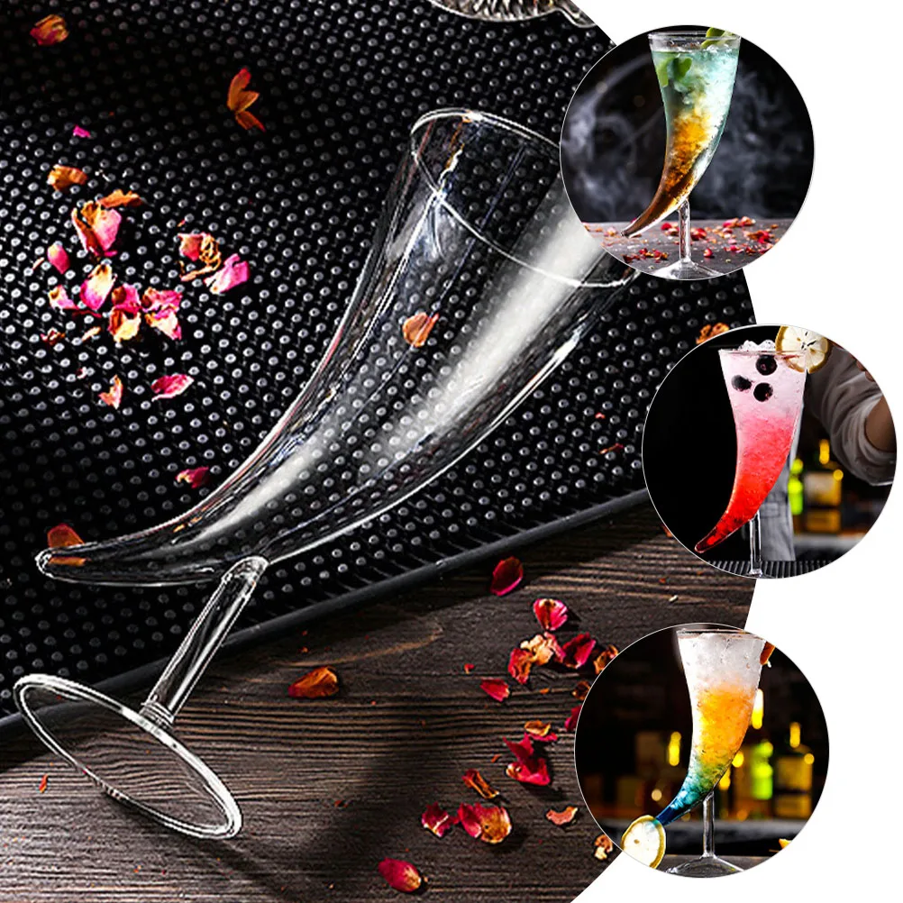 

2 шт., стеклянные чашки для вина с бычьим рогом, износостойкие нежные коктейльные бокалы, домашняя вечеринка, свадьба, многофункциональный аксессуар для вина