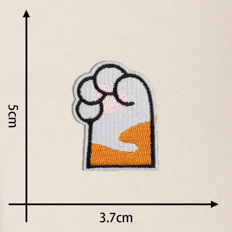 Cute Animal Cat Paw Embroidery Dog Paw Iron on Patches Children\'s clothing Embroidery DIY Thermoadhesive Patches for Children