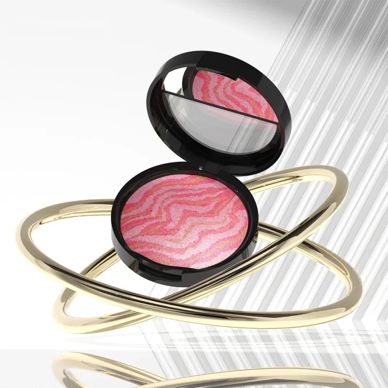 لوحة أحمر خدود مقاومة للماء وخفيفة الوزن مكونة من 6 ألوان، بودرة مخبوزة تدوم طويلاً، كريم أساس ناعم وجيد التهوية لتصحيح المكياج #5